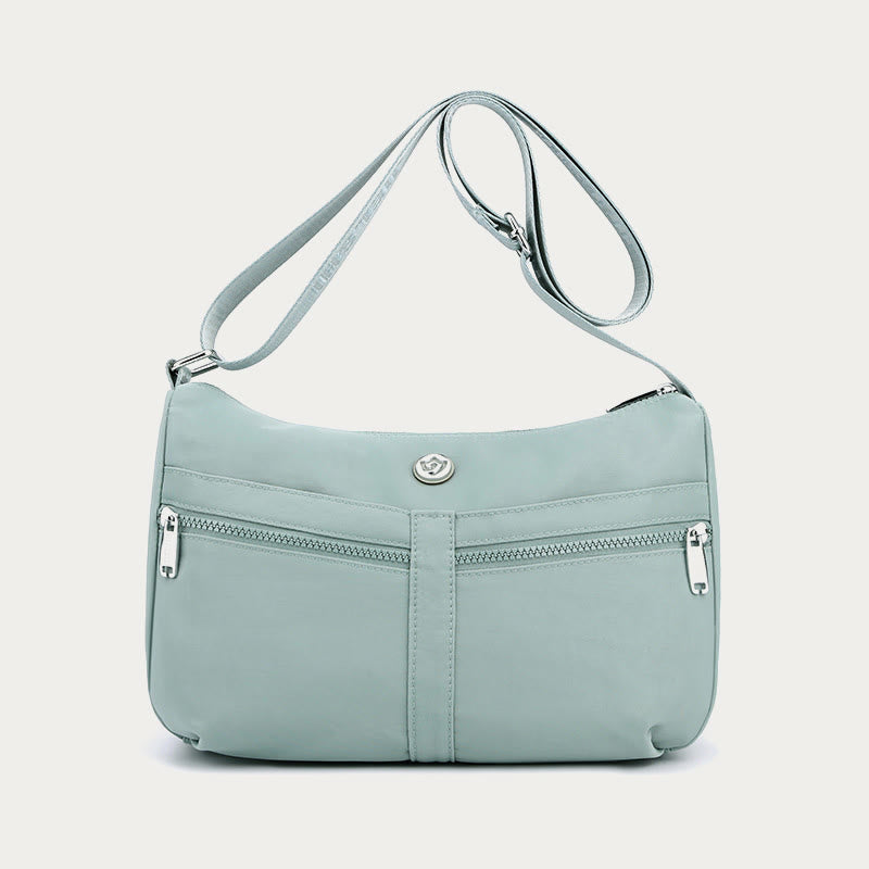Solid Nylon Crossbody Bag for School & Travel – Simple & Stylish Purse