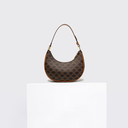 Retro Mini Dumpling Shoulder Bag – Classic PU Leather Clutch Handbag with Zipper Closure
