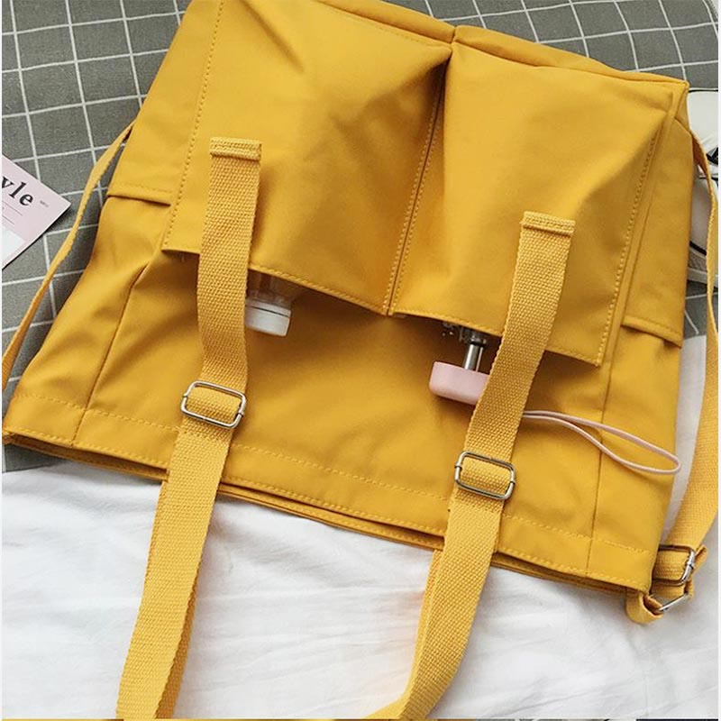 Waterproof Canvas Tote Bag for Women – Large Capacity Crossbody & Shoulder Bag for Students