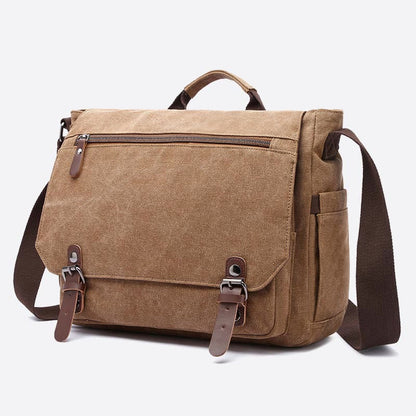 Messenger Bag for Men – Portable Large Capacity Canvas Business Briefcase