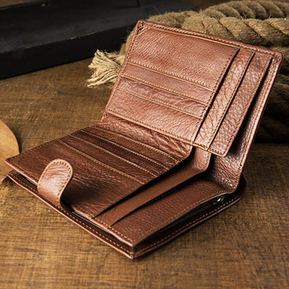 Premium Real Leather Large Capacity Vertical Wallet for Men – Slim, Durable & Stylish - VOTVO