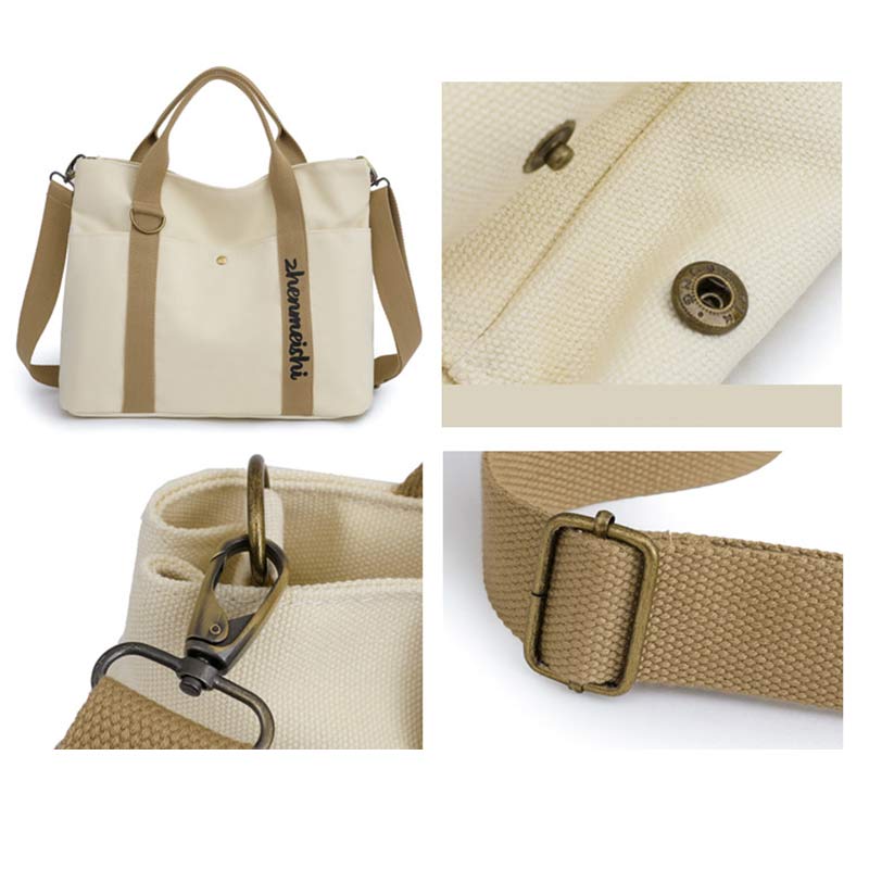 Reusable Water - Resistant Canvas Tote Bag – Versatile Crossbody Shoulder Bag - VOTVO