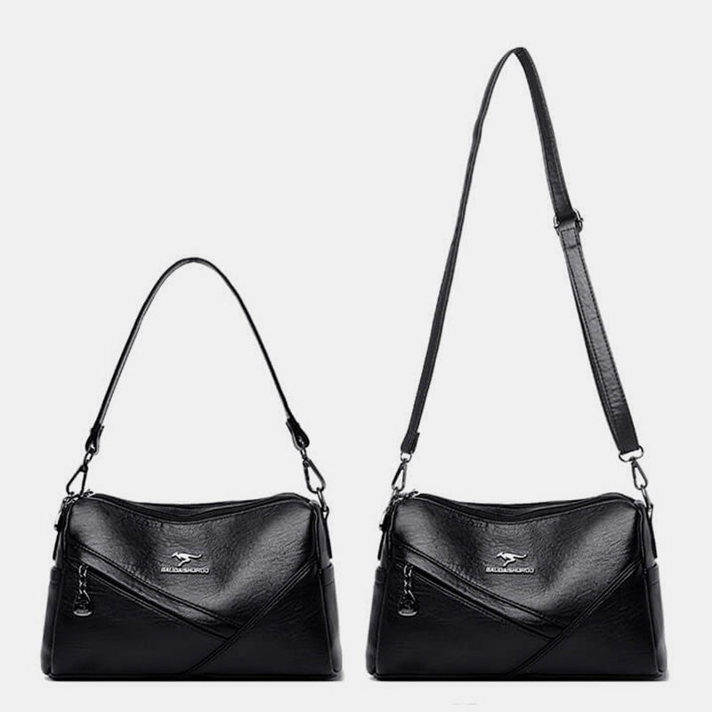 Retro Medium Sling Shoulder Bag for Women – Soft PU Leather Crossbody Handbag