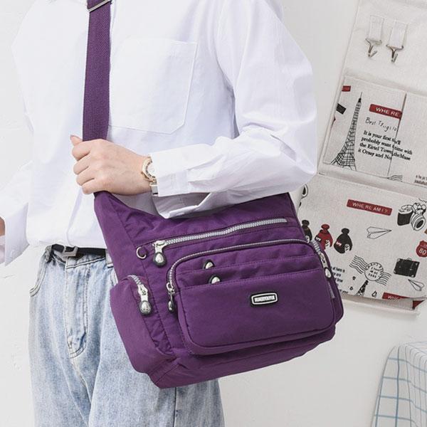 Borsa a tracolla multitasche in nylon impermeabile
