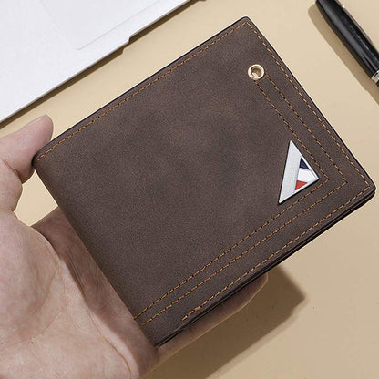 Men’s Slimfold Wallet with Extra Capacity & Passcase – Durable PU Leather Card Holder