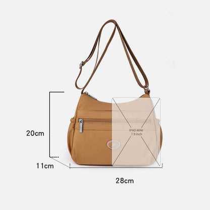 Multiple Color Crossbody Purse for Women - Large Nylon Commuter Bag