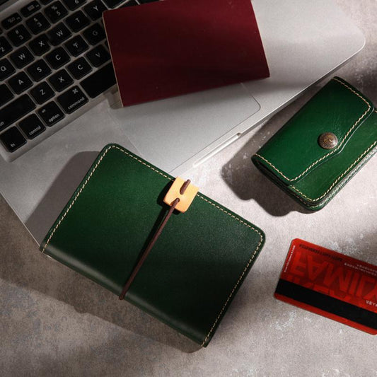Real Leather Multifunctional Vintage Passport Holder & Card Case
