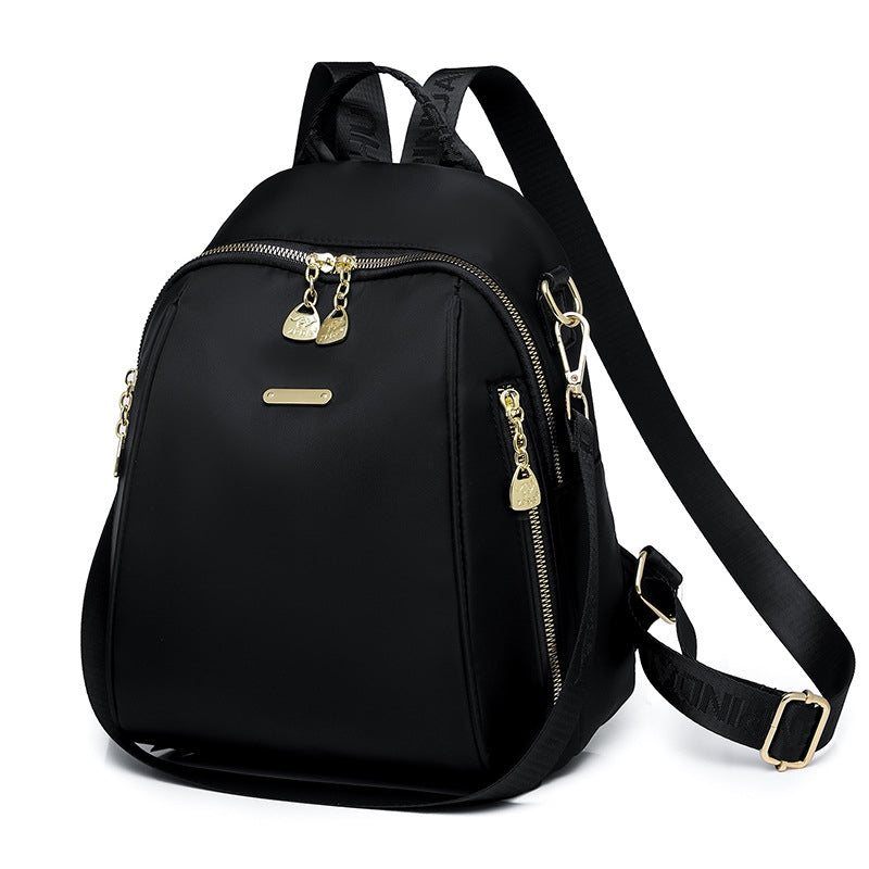 Black Oxford Backpack for Travel and Everyday Use
