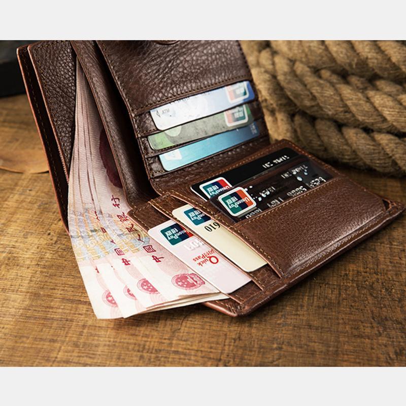 Premium Real Leather Large Capacity Vertical Wallet for Men – Slim, Durable & Stylish - VOTVO