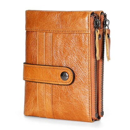 Men's RFID Anti-theft Retro Wallet – Genuine Leather, Secure & Stylish