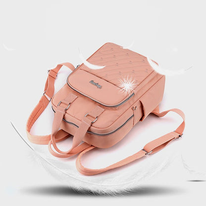 Lightweight Embossed Embroidery Backpack with USB Charging Port – Perfect for Women on the Go - VOTVO