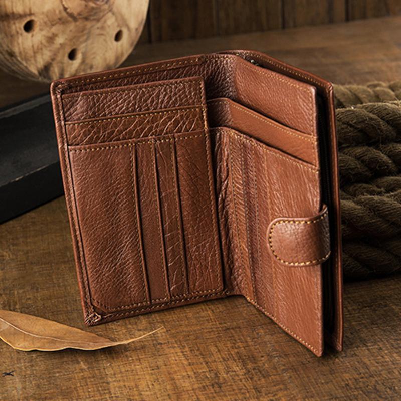 Premium Real Leather Large Capacity Vertical Wallet for Men – Slim, Durable & Stylish - VOTVO