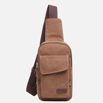 Sling Bag for Men – Multifunctional Outdoor Sports Canvas Chest Bag
