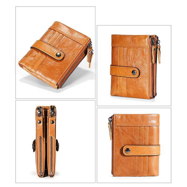 Men's RFID Anti-theft Retro Wallet – Genuine Leather, Secure & Stylish