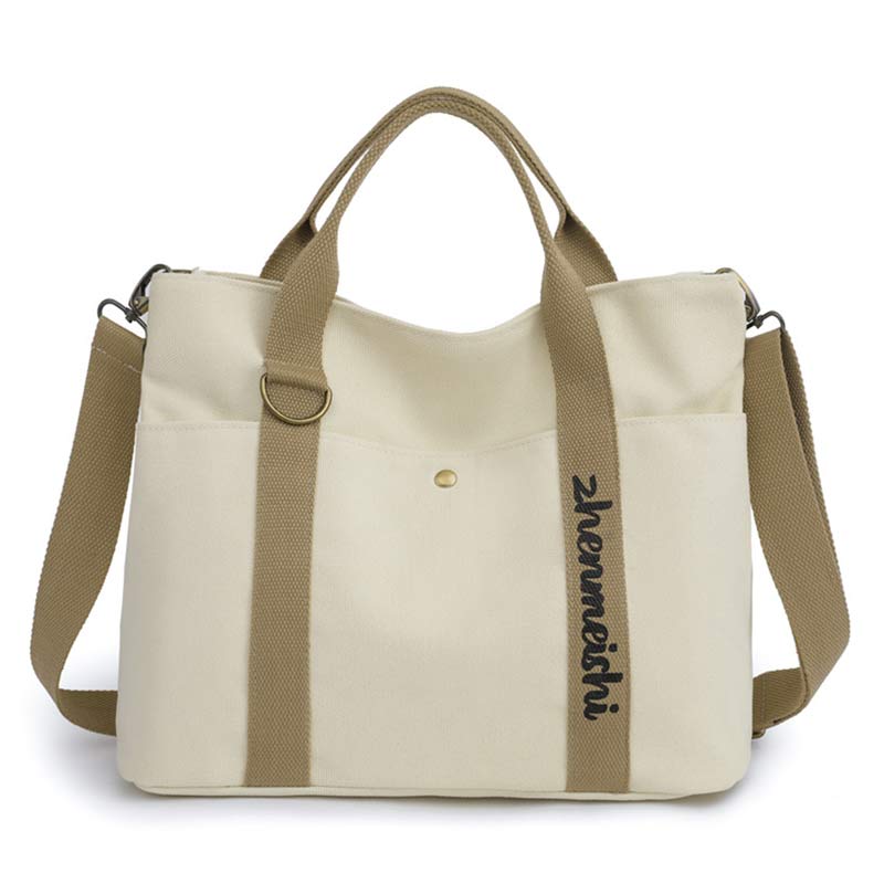 Borsa tote in tela riutilizzabile e impermeabile – Borsa a tracolla versatile