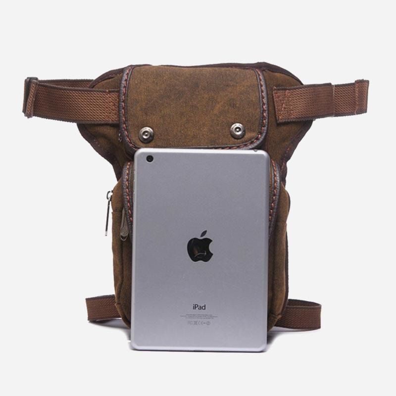 Men’s Retro Canvas Leg Bag – Outdoor Sports Crossbody with Adjustable Strap - VOTVO