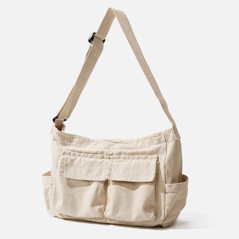 Multi - Pocket Canvas Crossbody Bag for Women | Retro Lightweight Shoulder Bag - VOTVO