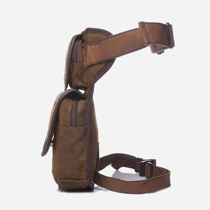 Men’s Retro Canvas Leg Bag – Outdoor Sports Crossbody with Adjustable Strap - VOTVO