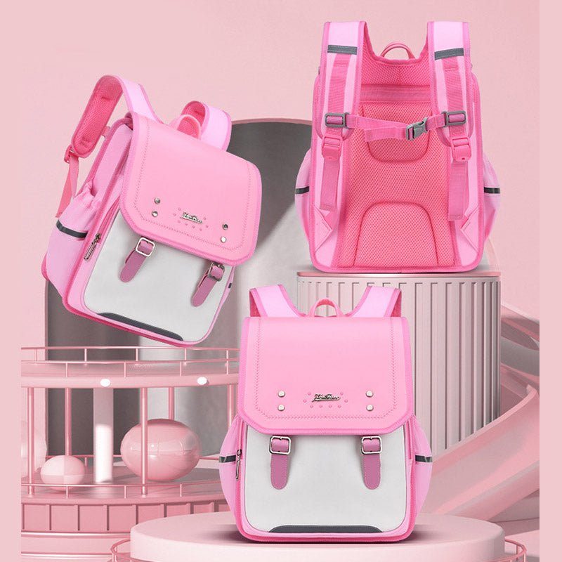 Reflective Girls & Boys School Backpack – Waterproof Faux Leather Kids Bookbag - VOTVO