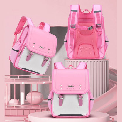 Reflective Girls & Boys School Backpack – Waterproof Faux Leather Kids Bookbag - VOTVO