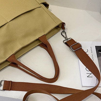 Simple Tote Bag for Women – Daily Portable Canvas Crossbody Bag - VOTVO