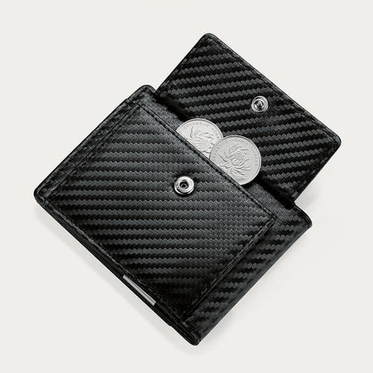 Minimalist Multi - Slot Bifold Card Holder RFID Blocking Wallet with Cash Clip - VOTVO