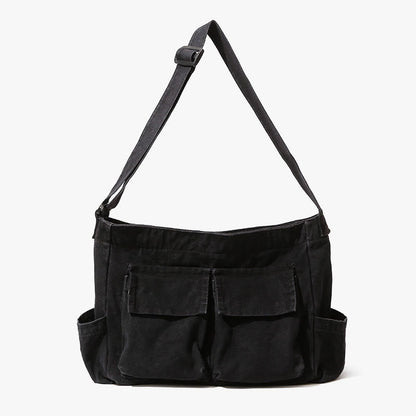 Multi - Pocket Canvas Crossbody Bag for Women | Retro Lightweight Shoulder Bag - VOTVO