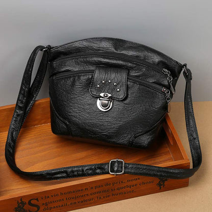 Retro Faux Leather Crossbody Bag for Women – Small Shoulder Purse for Daily Use - VOTVO