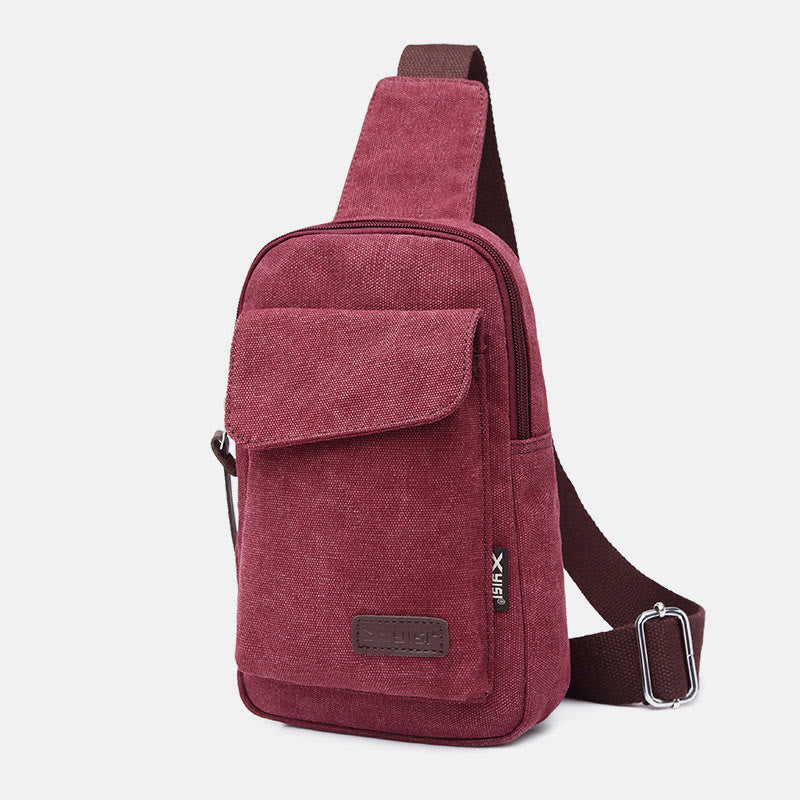 Sling Bag for Men – Multifunctional Outdoor Sports Canvas Chest Bag