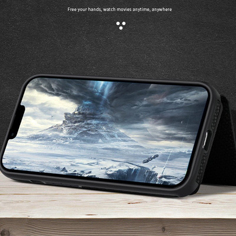 RFID Blocking Phone Case Wallet with Card Holder Kickstand for iPhone - VOTVO