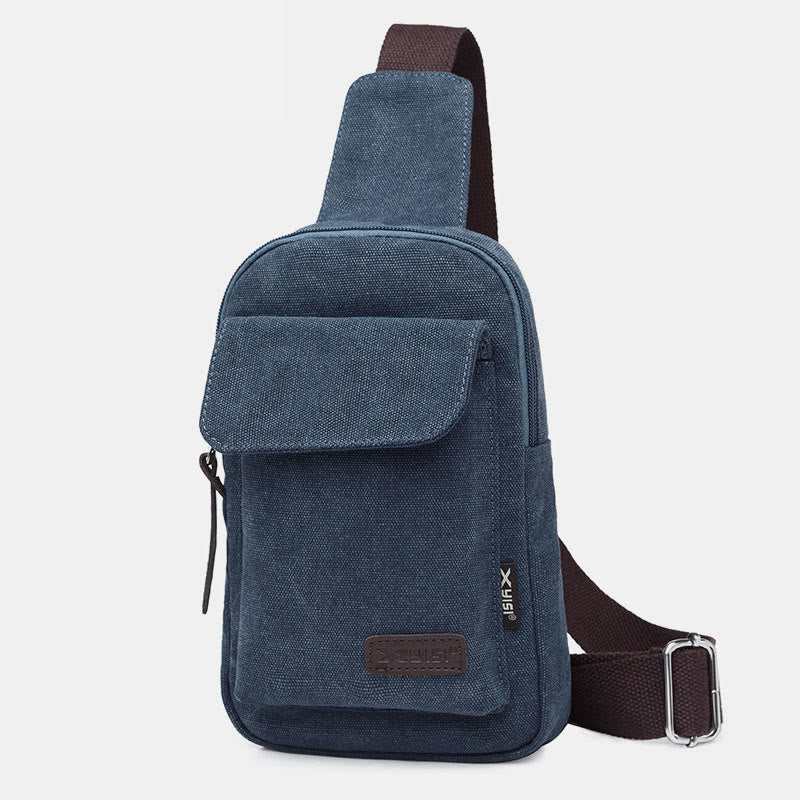 Sling Bag for Men – Multifunctional Outdoor Sports Canvas Chest Bag