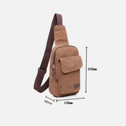 Sling Bag for Men – Multifunctional Outdoor Sports Canvas Chest Bag