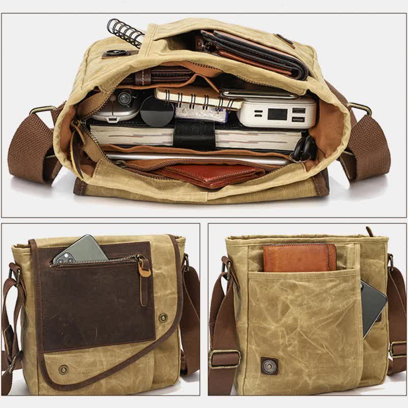 Retro Casual Shoulder Bag: Classic and Creative Design in High Quality Canvas