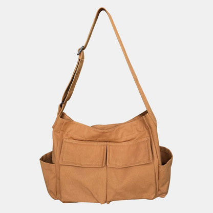 Multi - Pocket Canvas Crossbody Bag for Women | Retro Lightweight Shoulder Bag - VOTVO