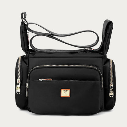 Borsa a tracolla in nylon per donna - Uso quotidiano, tasche multiple, tracolla regolabile