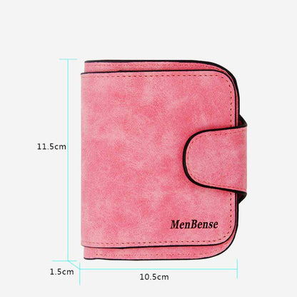 Small Wallet for Women – Multi-Slot Bifold Wallet with Zipper Pocket & ID Window