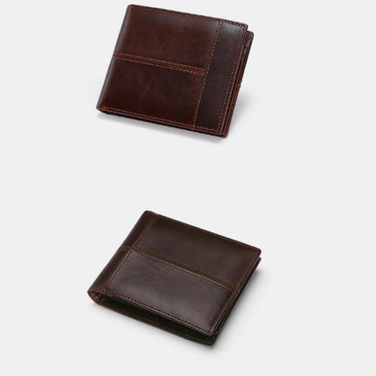 Portafoglio multi-slot RFID retrò – in pelle, elegante e sicuro per uomo