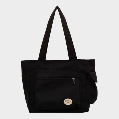 Tote Bag for Women – Plain Color with Badge Decor, Shoulder Bag - VOTVO