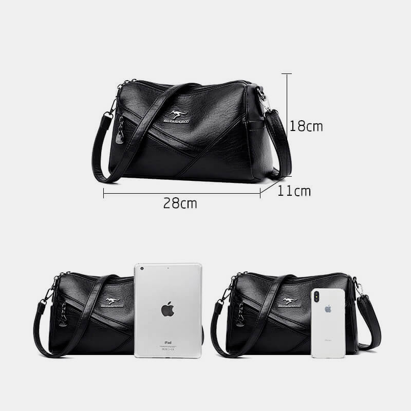 Retro Medium Sling Shoulder Bag for Women – Soft PU Leather Crossbody Handbag