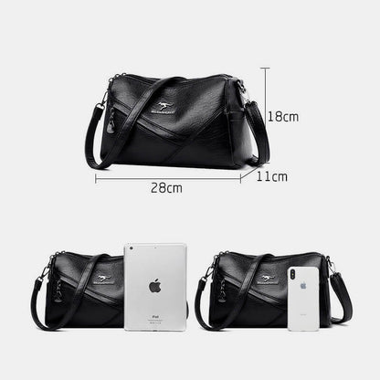 Retro Medium Sling Shoulder Bag for Women – Soft PU Leather Crossbody Handbag