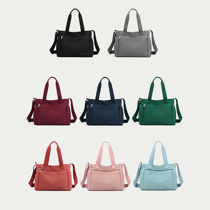 Minimalistic Nylon Tote Bag for Women – Large Handbag for School & Fitness