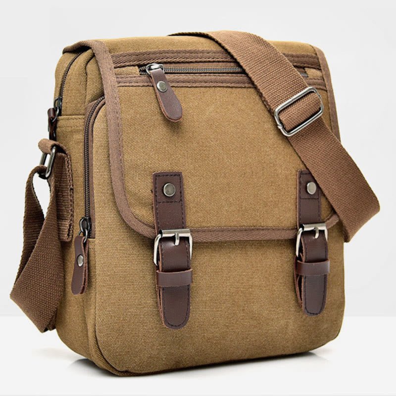 Retro Canvas Messenger Bag for Men – Crossbody Shoulder Bag for Business & Travel - VOTVO