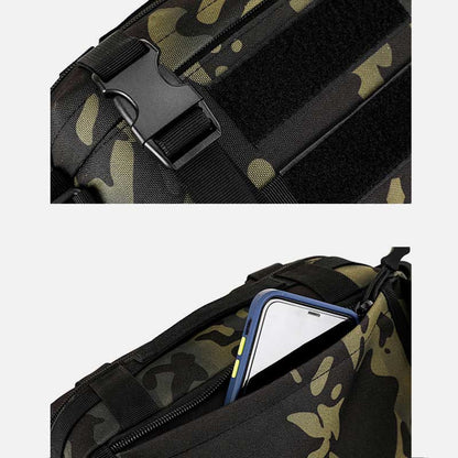 Large Camo Tactical Bag for Sports | Nylon Crossbody Bag Waist Bag