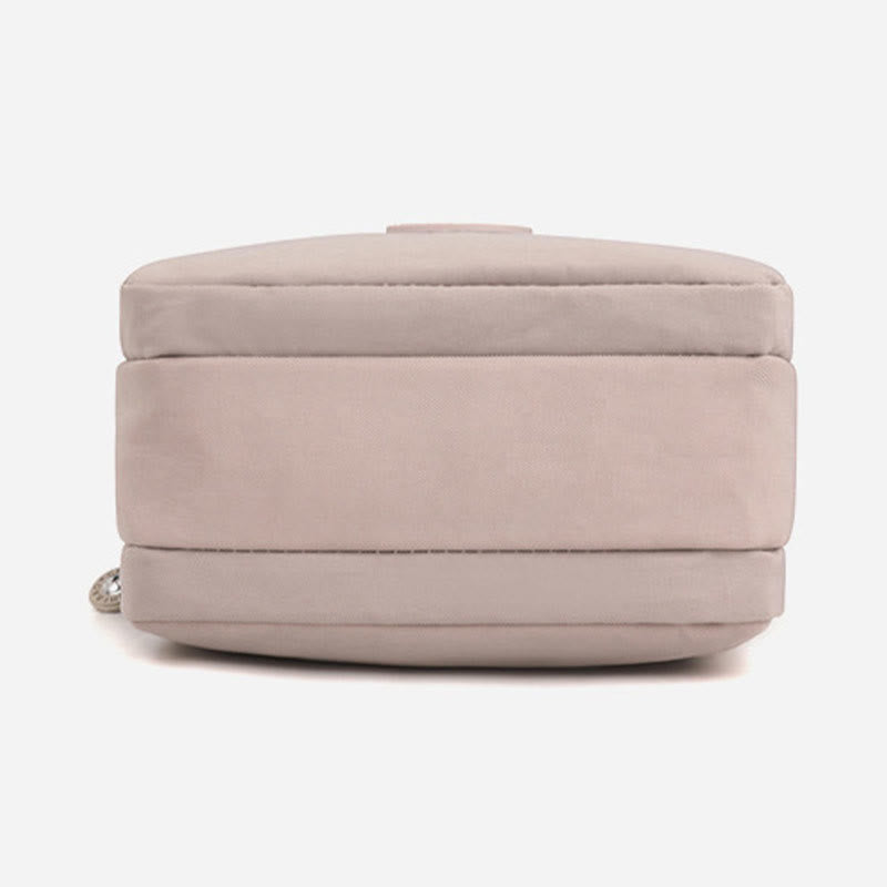 Small Nylon Crossbody Bag for Women – Triple Compartment Travel Purse