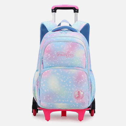 Durable Nylon Rolling Backpack for Kids – School Bag with Wheels, Adjustable Straps - VOTVO