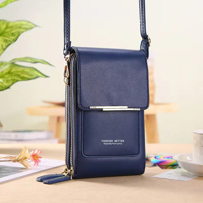 Lightweight Leather Phone Purse - Mini Crossbody Shoulder Bag & Cell Phone Pouch for Women