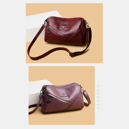 Retro Medium Sling Shoulder Bag for Women – Soft PU Leather Crossbody Handbag