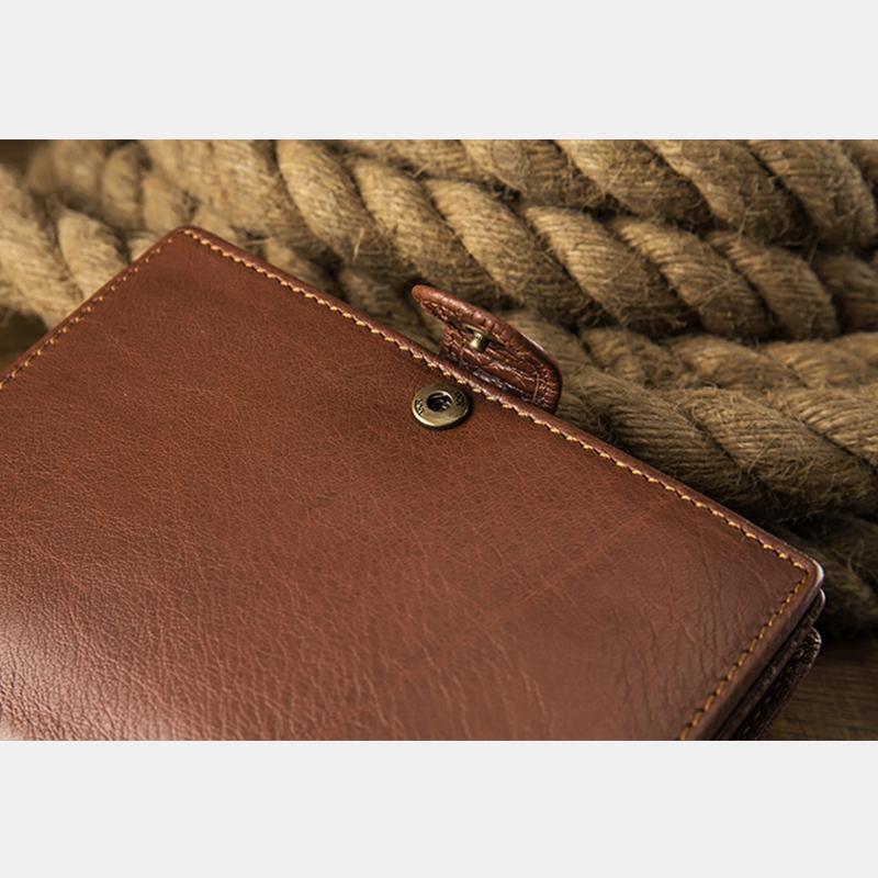 Premium Real Leather Large Capacity Vertical Wallet for Men – Slim, Durable & Stylish