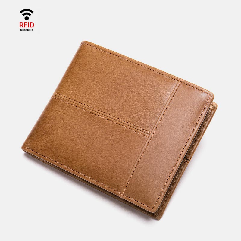 Retro Large Capacity RFID GenuineLeather Wallet