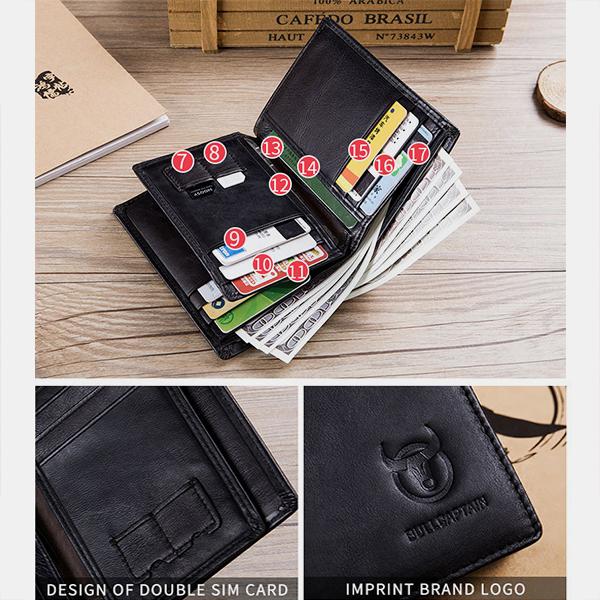 RFID Protection GenuineLeather Multi - Slot Wallet - VOTVO